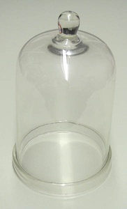 Bell Jar with Clear Glass KnobTop