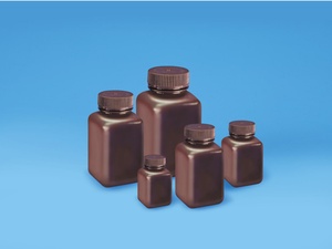 VWR® HDPE Bottle, Wide Neck, Square, with Cap
