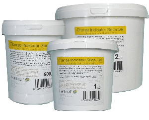 Orange indicator Silica Gel Desiccant,
2-5mm Beads