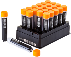 FluidX™ Rack, 24-format, with open bottom for reading on rack readers, suitable for 7.6ml Tri-coded Tubes