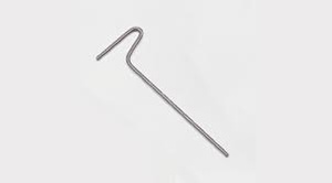 Inoculating hook made of stainless steel (Drigalski-hook)