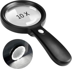 10X Handheld Magnifying Glass with 12 LED Illuminated Light