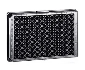 Greiner Bio One™ Black Polystyrene FLUOTRAC™ 600 Microplate, Flat Bottom, High Binding, Chimney Style, 96 Well
