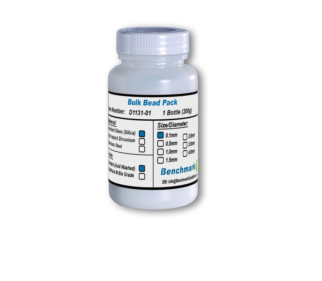 Benchmark Scientific™ Bulk Beads, Silica Glass, Acid Washed, 200 g