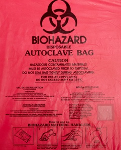 Bel-Art™ Benchtop Biohazard Bag, 22 X 28cm, Red