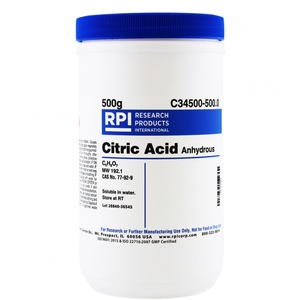 RPI Citric Acid Anhydrous AR