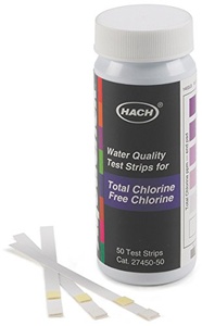 Hach Free & Total Chlorine Test Strips, 0-10 Mg/L, 50 Tests Per Bottle