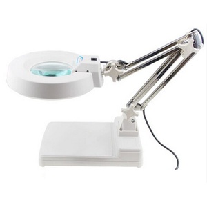 Desk Led Magnifying Glass Lamp,10X Magnification with Large Glass 5" Diameter