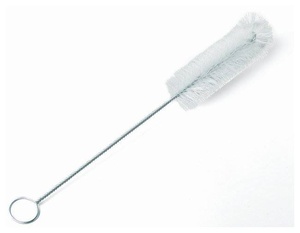 Test tube brush with wire handle